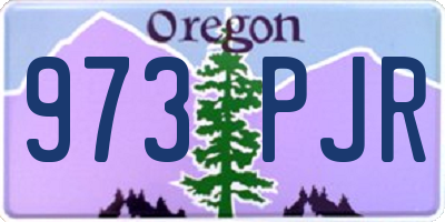 OR license plate 973PJR