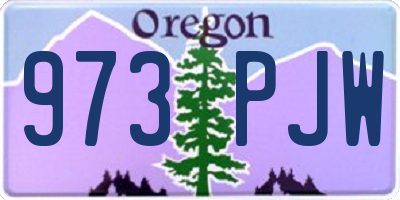 OR license plate 973PJW