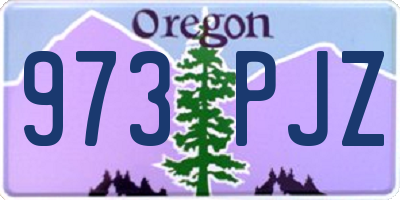 OR license plate 973PJZ