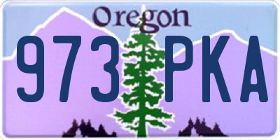 OR license plate 973PKA