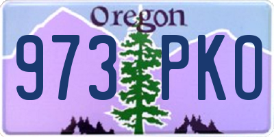 OR license plate 973PKO
