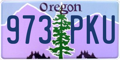 OR license plate 973PKU
