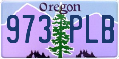OR license plate 973PLB