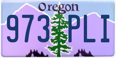 OR license plate 973PLI