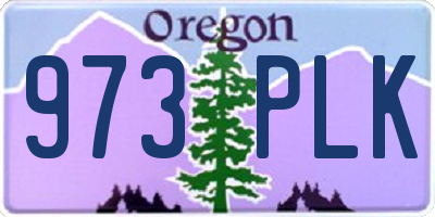 OR license plate 973PLK