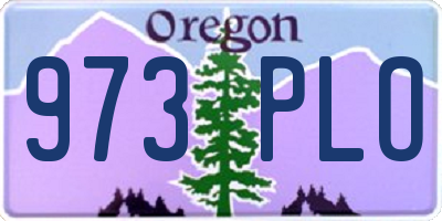 OR license plate 973PLO