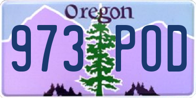 OR license plate 973POD