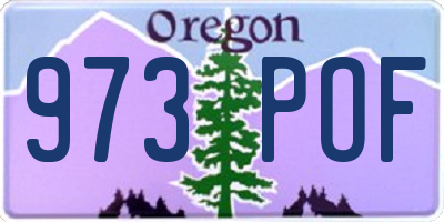 OR license plate 973POF