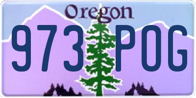 OR license plate 973POG