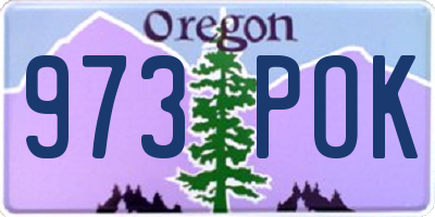 OR license plate 973POK