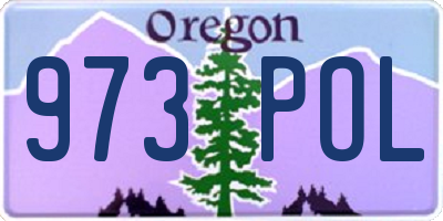 OR license plate 973POL