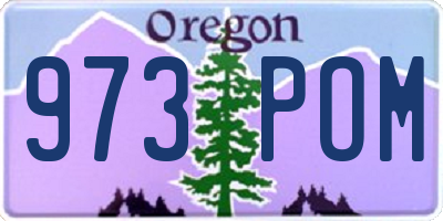OR license plate 973POM