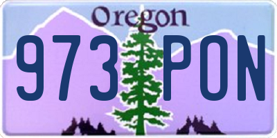 OR license plate 973PON