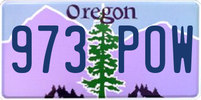 OR license plate 973POW