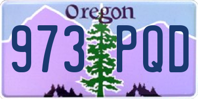 OR license plate 973PQD
