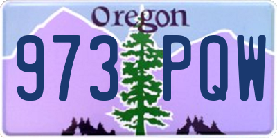 OR license plate 973PQW
