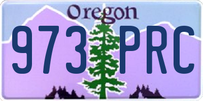 OR license plate 973PRC