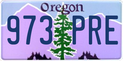 OR license plate 973PRE