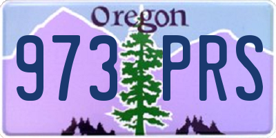 OR license plate 973PRS