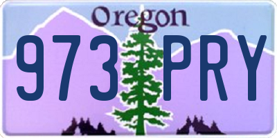 OR license plate 973PRY