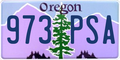 OR license plate 973PSA