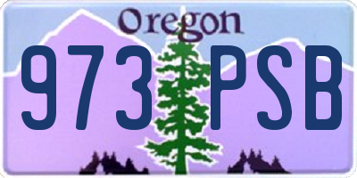 OR license plate 973PSB