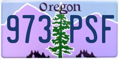 OR license plate 973PSF
