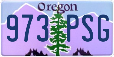 OR license plate 973PSG