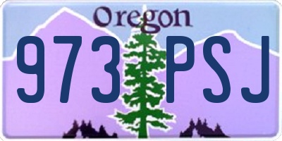 OR license plate 973PSJ