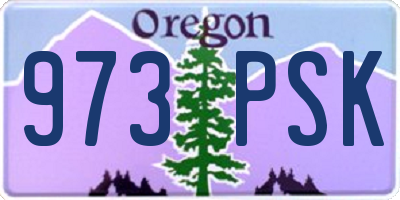 OR license plate 973PSK