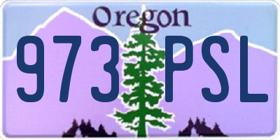 OR license plate 973PSL