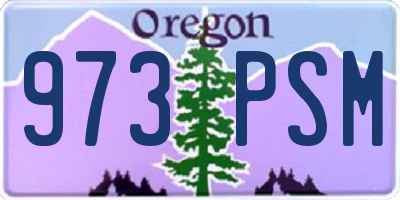 OR license plate 973PSM
