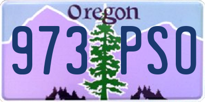 OR license plate 973PSO