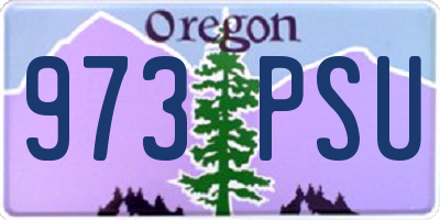 OR license plate 973PSU