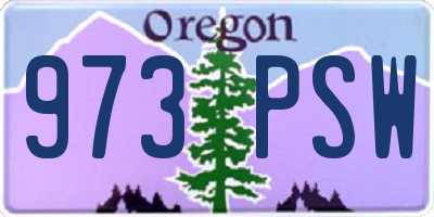 OR license plate 973PSW