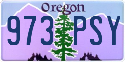 OR license plate 973PSY