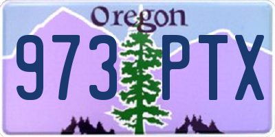OR license plate 973PTX