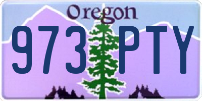 OR license plate 973PTY
