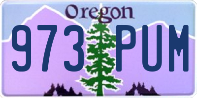 OR license plate 973PUM
