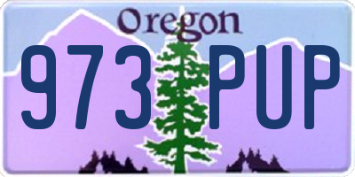 OR license plate 973PUP