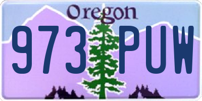 OR license plate 973PUW