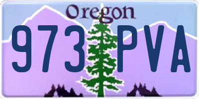 OR license plate 973PVA