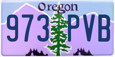 OR license plate 973PVB