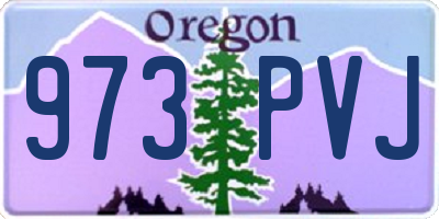 OR license plate 973PVJ