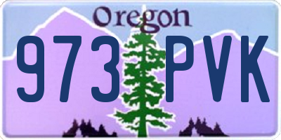 OR license plate 973PVK