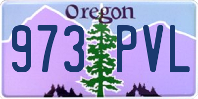 OR license plate 973PVL