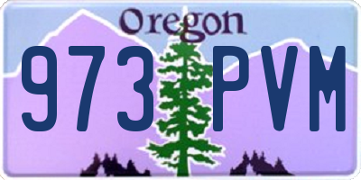 OR license plate 973PVM