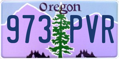 OR license plate 973PVR