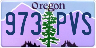OR license plate 973PVS