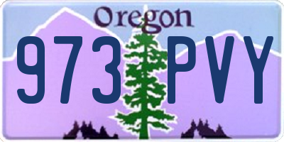 OR license plate 973PVY